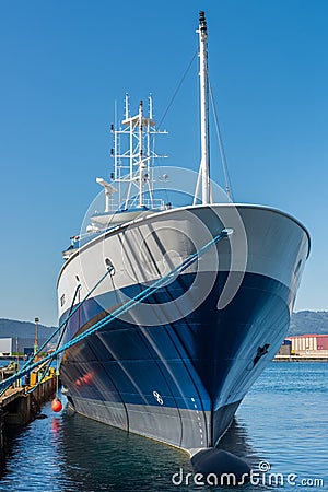 Fishing ship at the pier Stock Photo