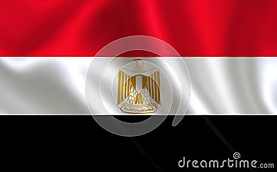 An image of the flag of the Egypt. Series `Africa` Stock Photo