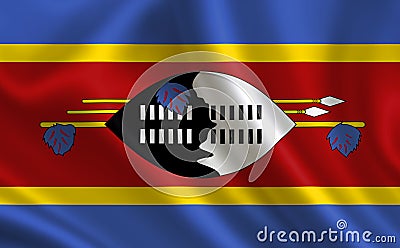 Image of the flag Swaziland. Series `Africa` Stock Photo