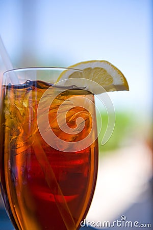 Image of a glass of Iced Tea Stock Photo