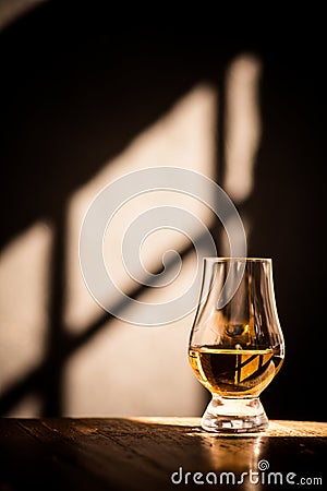 Glencairn single malt whisky glass Stock Photo
