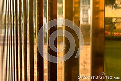 Golden Bars Texture for Background Stock Photo