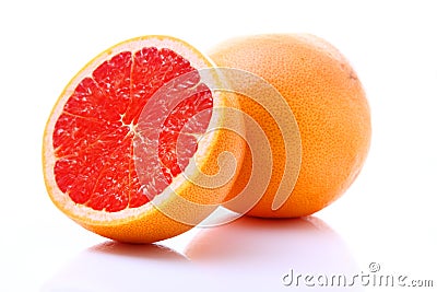 Image of grapefruit isolated on white Stock Photo