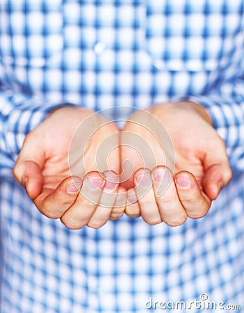 Image of hands holding, giving, showing something Stock Photo
