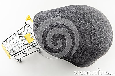 Image of hat trolley white background Stock Photo