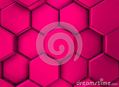 Image of 3d purple hexagons Stock Photo