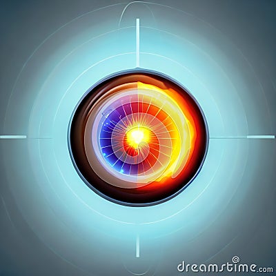 An image of the Higgs boson, also known as the God particle, abstract cosmic background. Created with generative AI tools Stock Photo