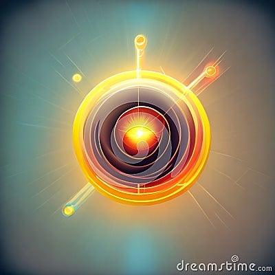 An image of the Higgs boson, also known as the God particle, abstract cosmic background. Created with generative AI tools Stock Photo