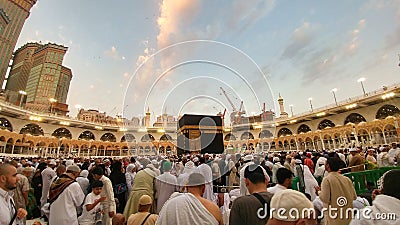 Image of Holy Kaaba during sunrise after subah Editorial Stock Photo