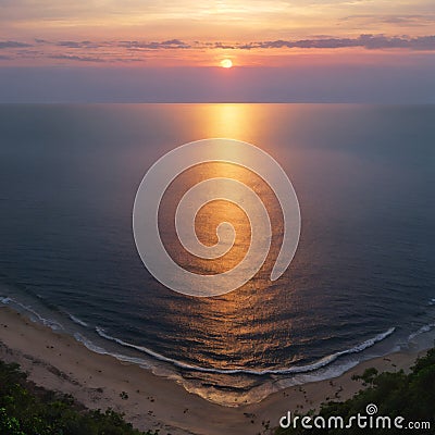 Image of Amazing sunrise and mountain made with Generative AI Stock Photo