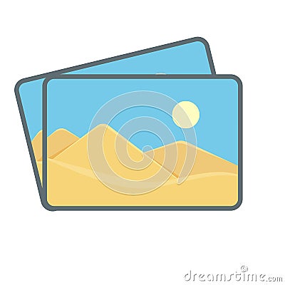 Image images photo photography picture stack icon Vector Illustration