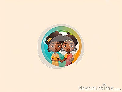 image of kids on the background of the Earth .holiday, postcard ,banner Stock Photo