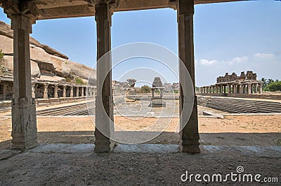 Image of krishna temple hampi karnataka Editorial Stock Photo