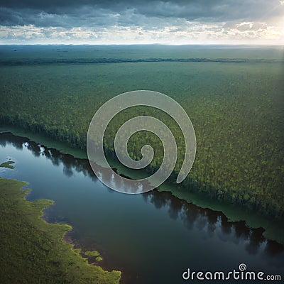 a lake in a forest. Stock Photo