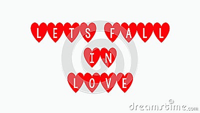 THIS IS THE IMAGE OF lets fall in love QUOTE Stock Photo