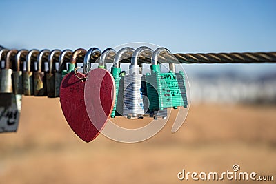 Love padlocks Stock Photo