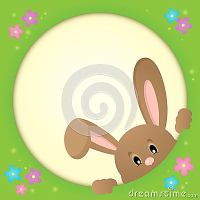 Image with lurking Easter bunny theme 3 Vector Illustration