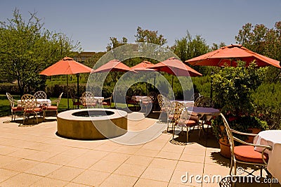 An image of luxury outdoor dining Stock Photo