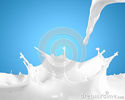 Image of milk splashes Stock Photo