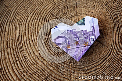 Image of money wooden stub Stock Photo