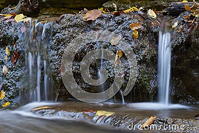 Image of a mountain waterfall. Stock Photo