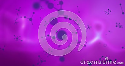 Image of multiple 3d purple molecules Stock Photo