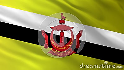 image of the national flag of Brunei Stock Photo