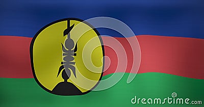 Image of national flag of new caledonia waving Stock Photo