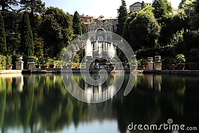 Villa D'Este lake Tivoli Rome Stock Photo