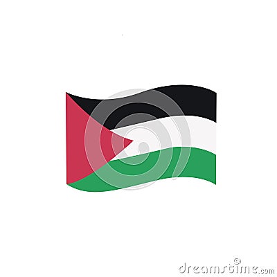image of the palestinian flag Vector Illustration
