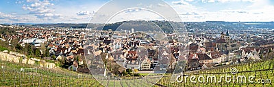 panoramic view to Esslingen Stuttgart Germany Stock Photo