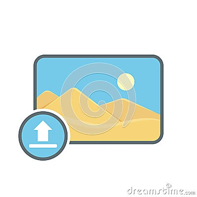 Image photo photography picture upload icon Vector Illustration