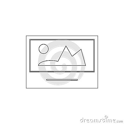 Image photo picture polaroid outline icon. Signs and symbols can be used for web, logo, mobile app, UI, UX Vector Illustration