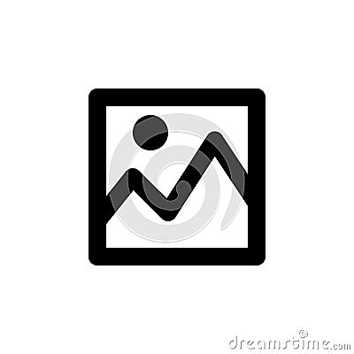 Image picture, simple web or mobile interface vector icon Vector Illustration