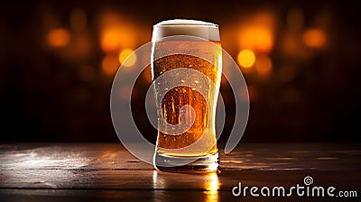 Image of a Pint of Beer in a English pub Stock Photo