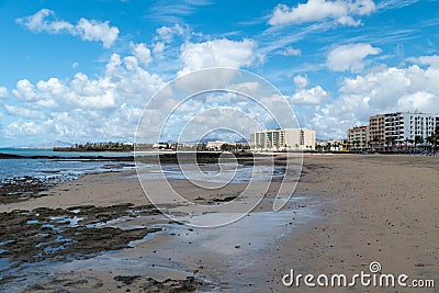 Image of playa el reducto in Arrecife island of Lanzarote, canary islands Stock Photo