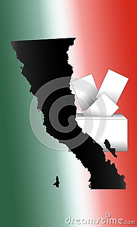 image for political election themes in the State of Baja California Norte Cartoon Illustration