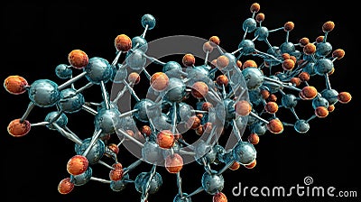 Abstract Image of Molecular Structure in Biomedical Research Stock Photo