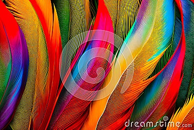 Chicken feathers in soft and blur style texture generated by ai Stock Photo