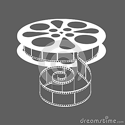 Babina with a film . Vector Illustration