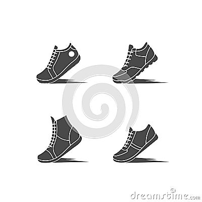 Icon sports shoes set. Vector Illustration