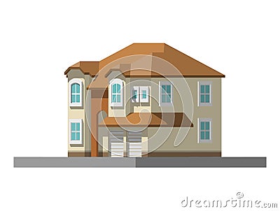 Image of a private house. vector illustration Vector Illustration