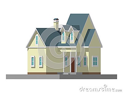 Image of a private house. vector illustration Vector Illustration