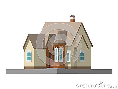 Image of a private house. vector illustration Vector Illustration