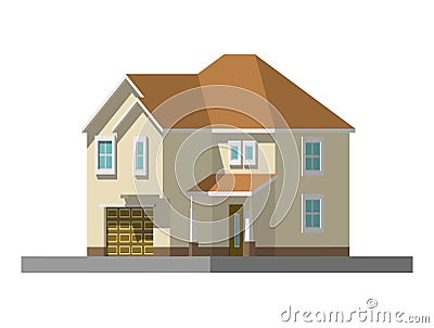 Image of a private house. vector illustration Vector Illustration