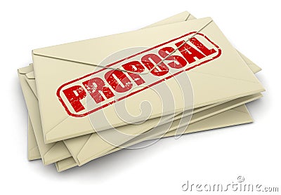 Image of Proposal letters Stock Photo