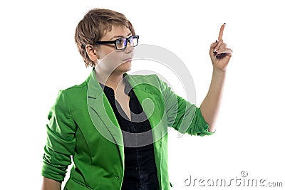 Image of puzzled businesswoman Stock Photo