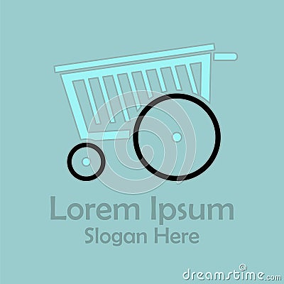 Shoping cart logo vector illustration Vector Illustration