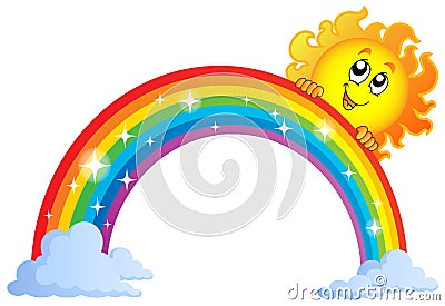 Image with rainbow theme 9 Vector Illustration
