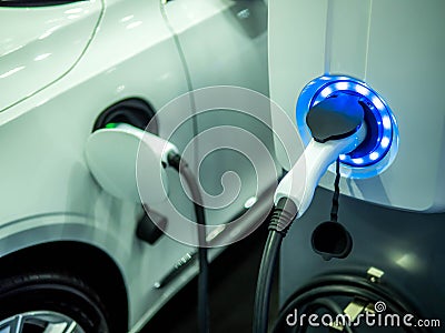 Image of renewable energy electric cars Stock Photo